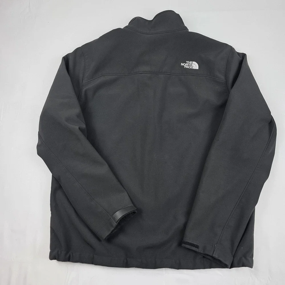 The North Face WindWall Jacket Mens Large Black Full Zip Softshell Fleece Lined